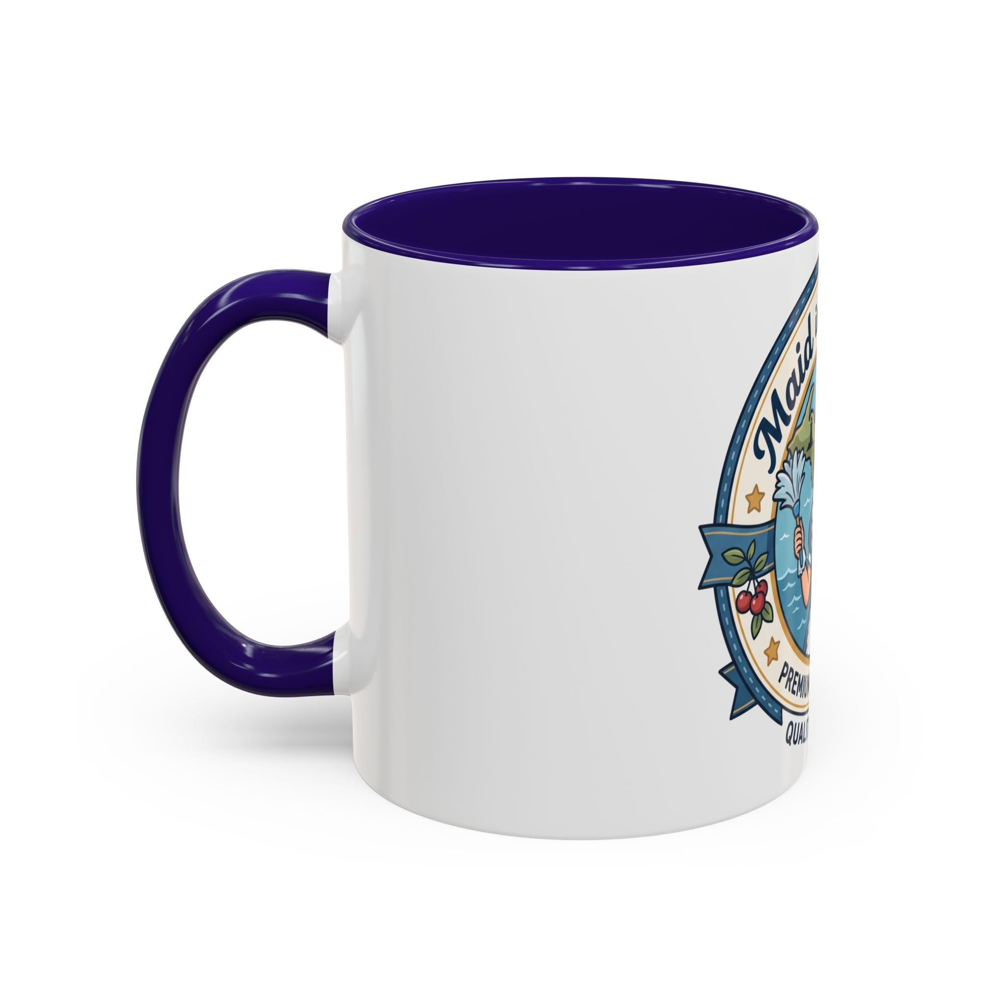 Maid in Michigan Coffee Mug — Retro Housekeeper Logo (11oz/15oz)