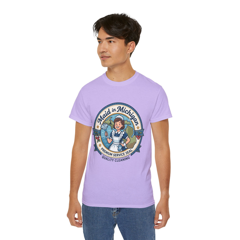 Maid in Michigan T-Shirt — Vintage Housekeeping Logo Tee
