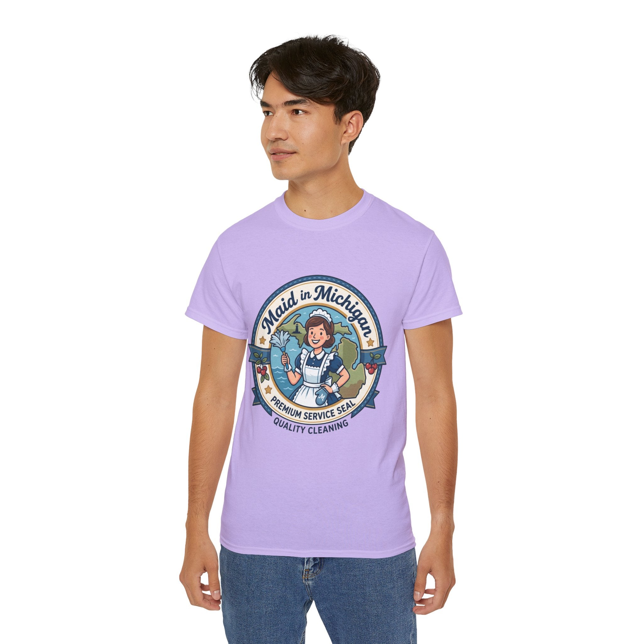 Maid in Michigan T-Shirt — Vintage Housekeeping Logo Tee