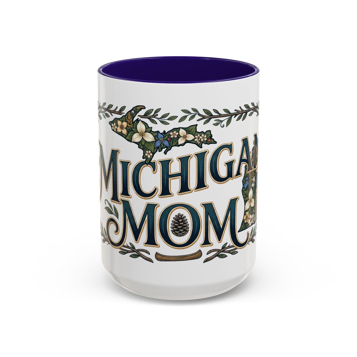 Michigan Mom Coffee Mug — Floral State Pride 11oz/15oz