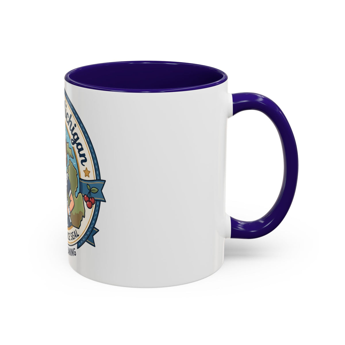 Maid in Michigan Coffee Mug — Retro Housekeeper Logo (11oz/15oz)
