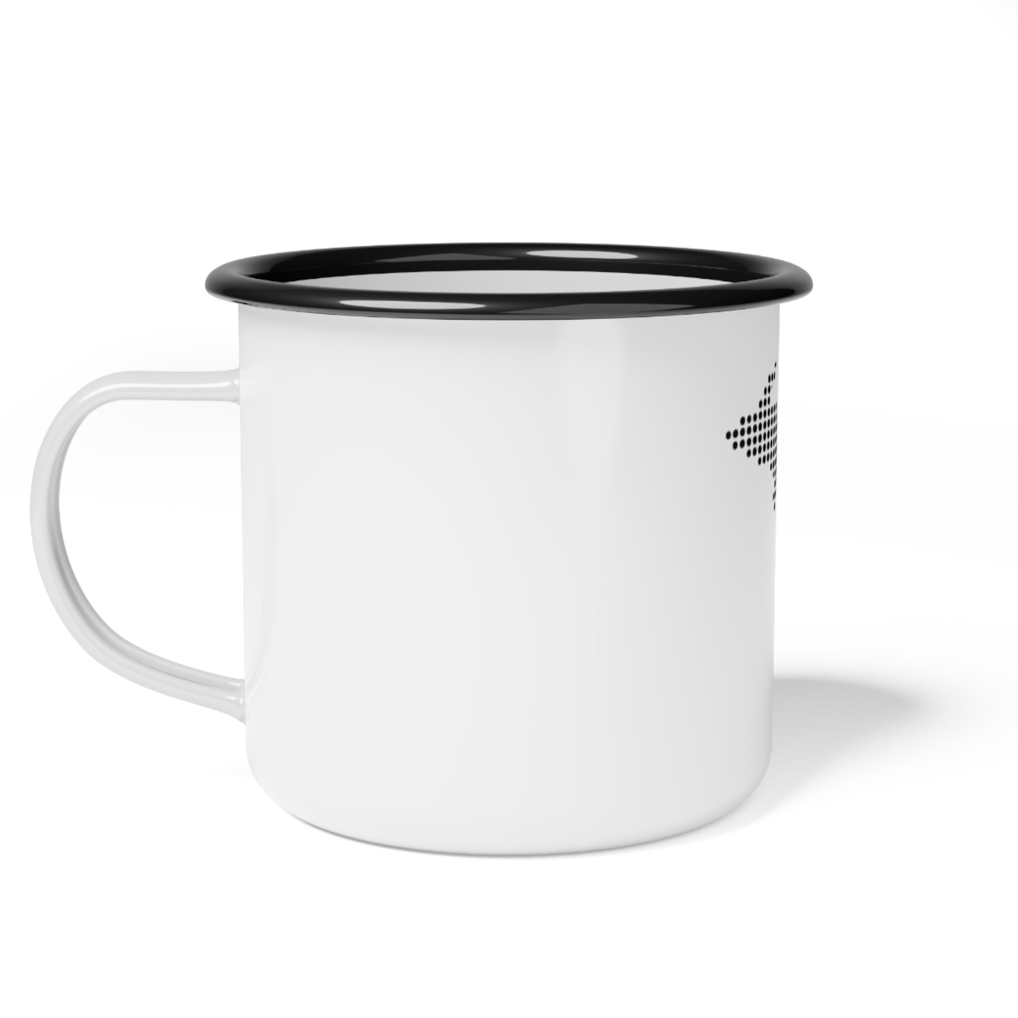 Michigan Dotted Map Enamel Camp Cup — Retro State Travel Coffee Mug