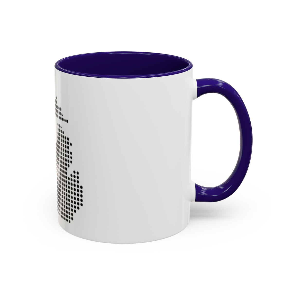 Michigan Dot Map Mug — Modern Minimalist Michigan State Coffee Cup (11oz/15oz)