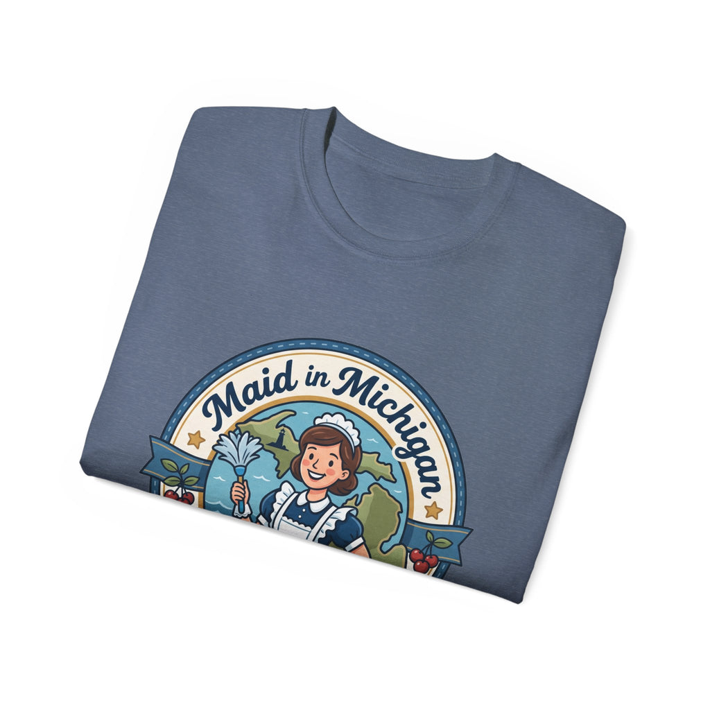 Maid in Michigan T-Shirt — Vintage Housekeeping Logo Tee