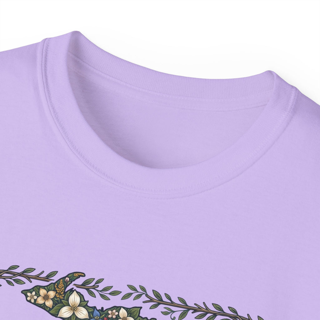 Michigan Mom T-Shirt – Floral State Pride Tee for Moms