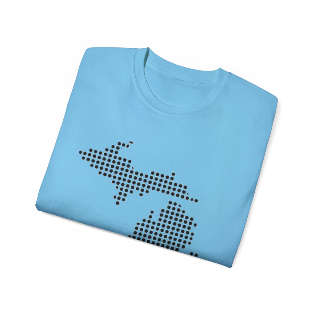 Michigan Dot Map T-Shirt — Minimal State Map Tee for Michiganders