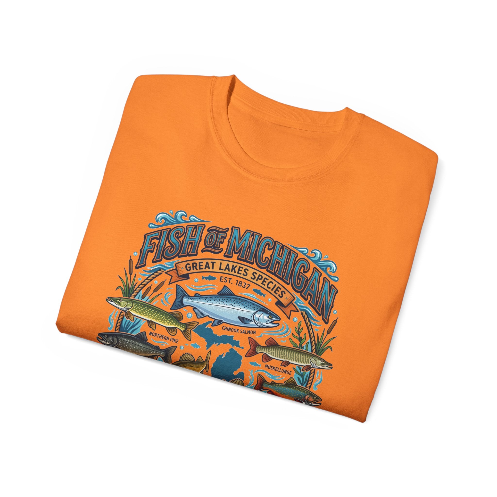 Michigan Fishing Species Tee — Freshwater Treasures Graphic T-Shirt
