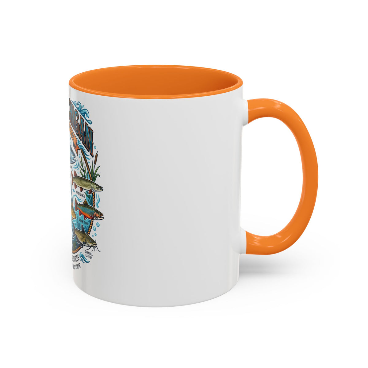 Fish of Michigan Mug — Great Lakes Freshwater Fish Illustration (11oz & 15oz)