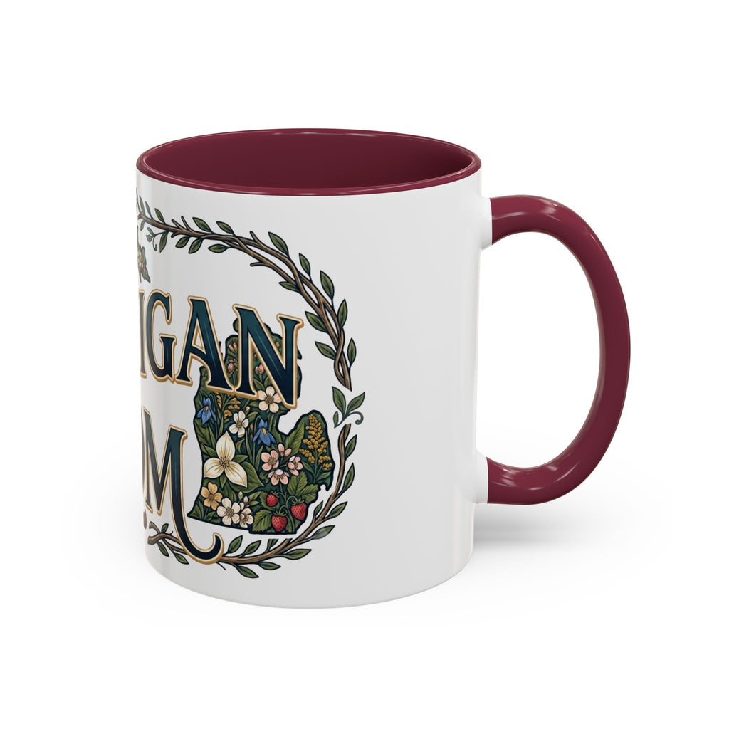 Michigan Mom Coffee Mug — Floral State Pride 11oz/15oz