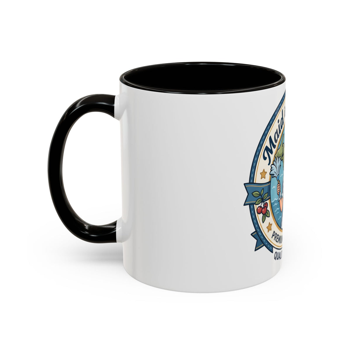 Maid in Michigan Coffee Mug — Retro Housekeeper Logo (11oz/15oz)