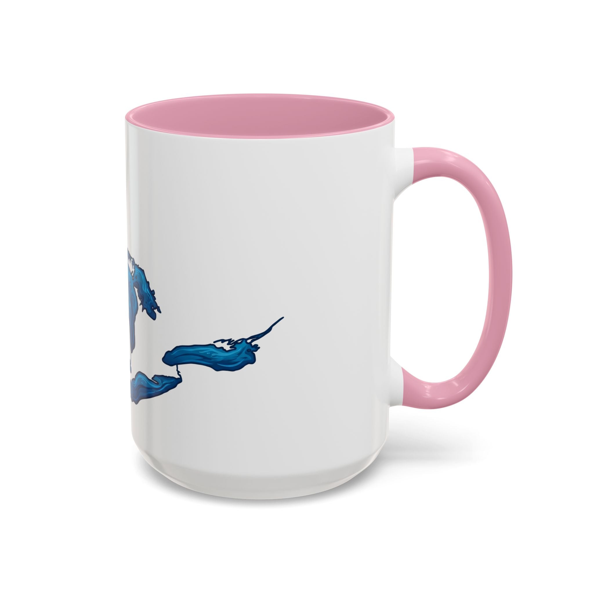 Great Lakes Blue Map Mug — Artistic Lake Michigan & Superior Coffee Cup (11oz/15oz)