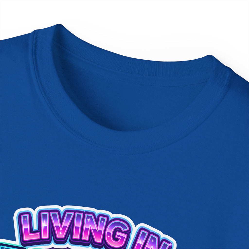 "Living in Aesthetic Mode" Retro Vaporwave Graphic Tee