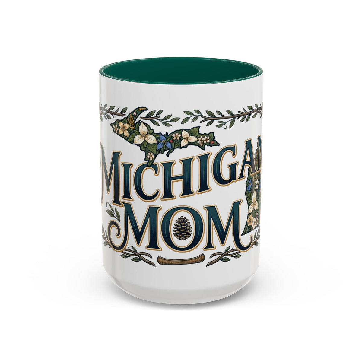 Michigan Mom Coffee Mug — Floral State Pride 11oz/15oz