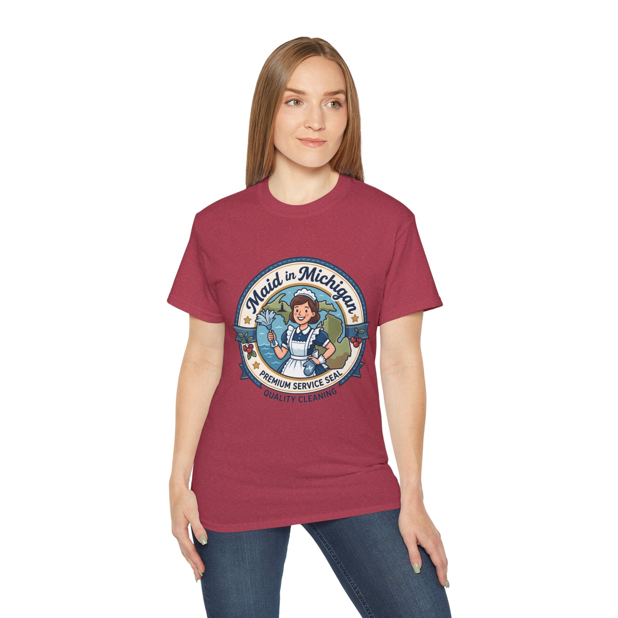 Maid in Michigan T-Shirt — Vintage Housekeeping Logo Tee