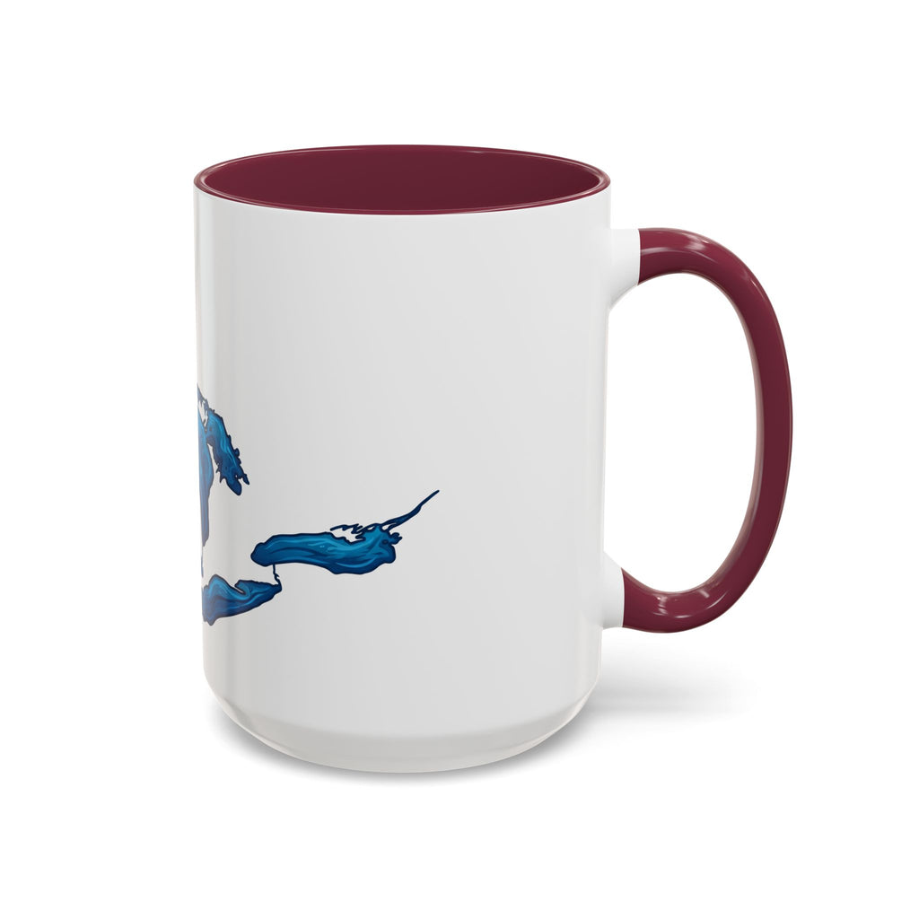 Great Lakes Blue Map Mug — Artistic Lake Michigan & Superior Coffee Cup (11oz/15oz)