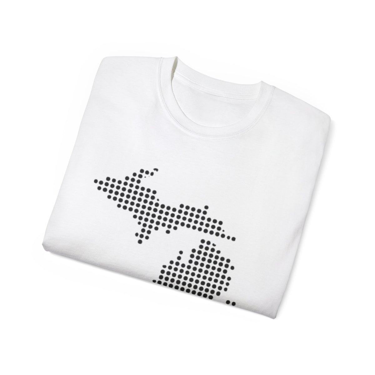 Michigan Dot Map T-Shirt — Minimal State Map Tee for Michiganders