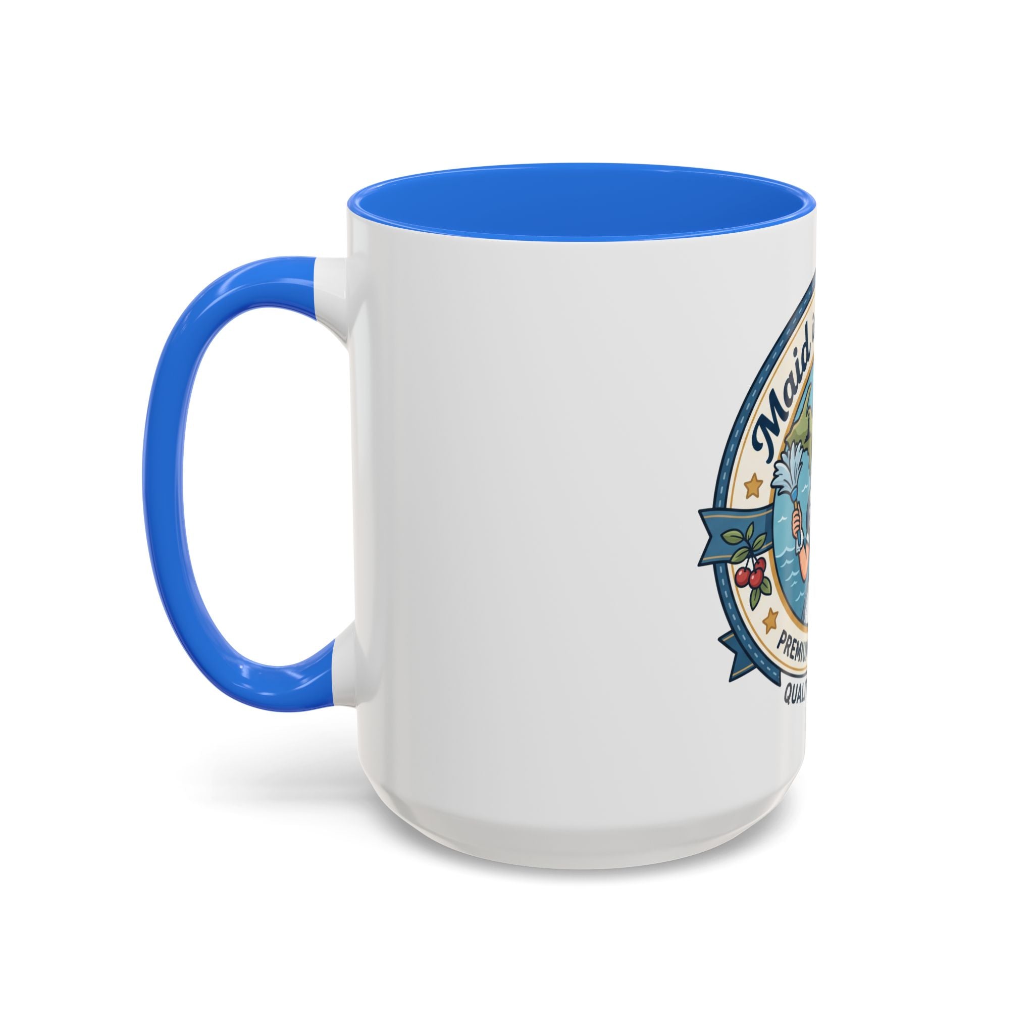 Maid in Michigan Coffee Mug — Retro Housekeeper Logo (11oz/15oz)