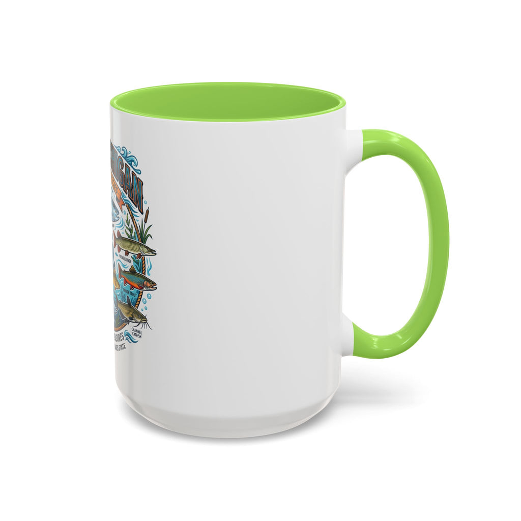 Fish of Michigan Mug — Great Lakes Freshwater Fish Illustration (11oz & 15oz)
