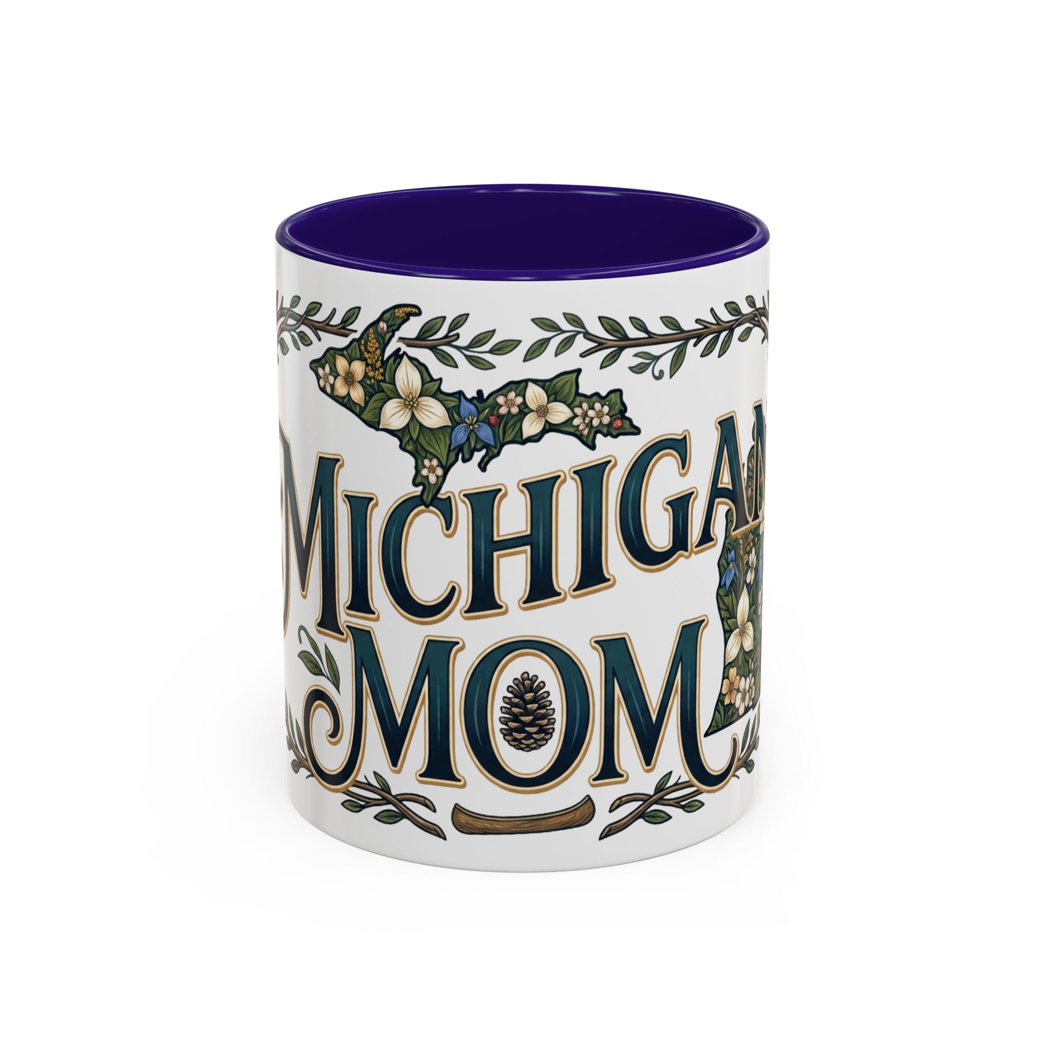 Michigan Mom Coffee Mug — Floral State Pride 11oz/15oz