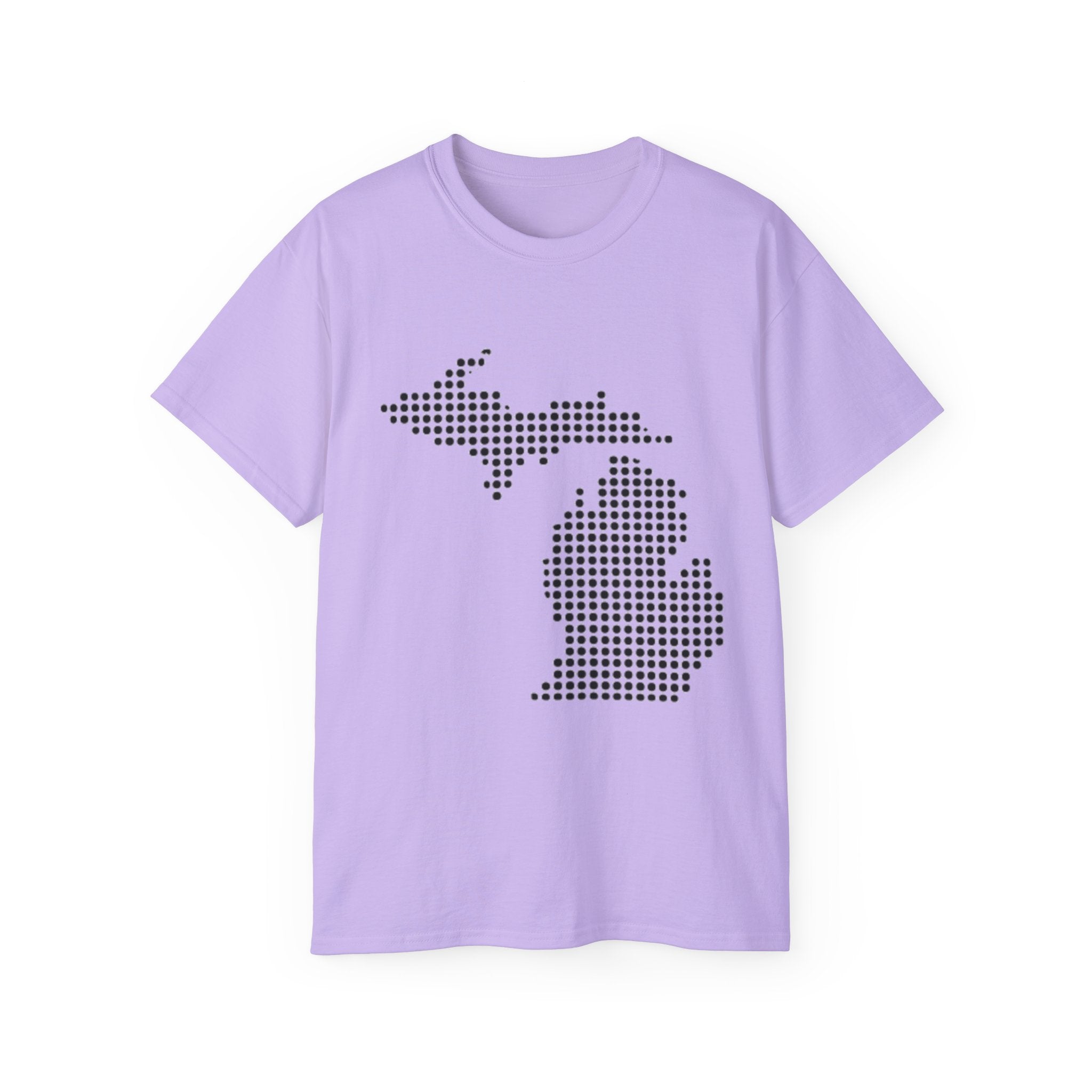 Michigan Dot Map T-Shirt — Minimal State Outline Tee