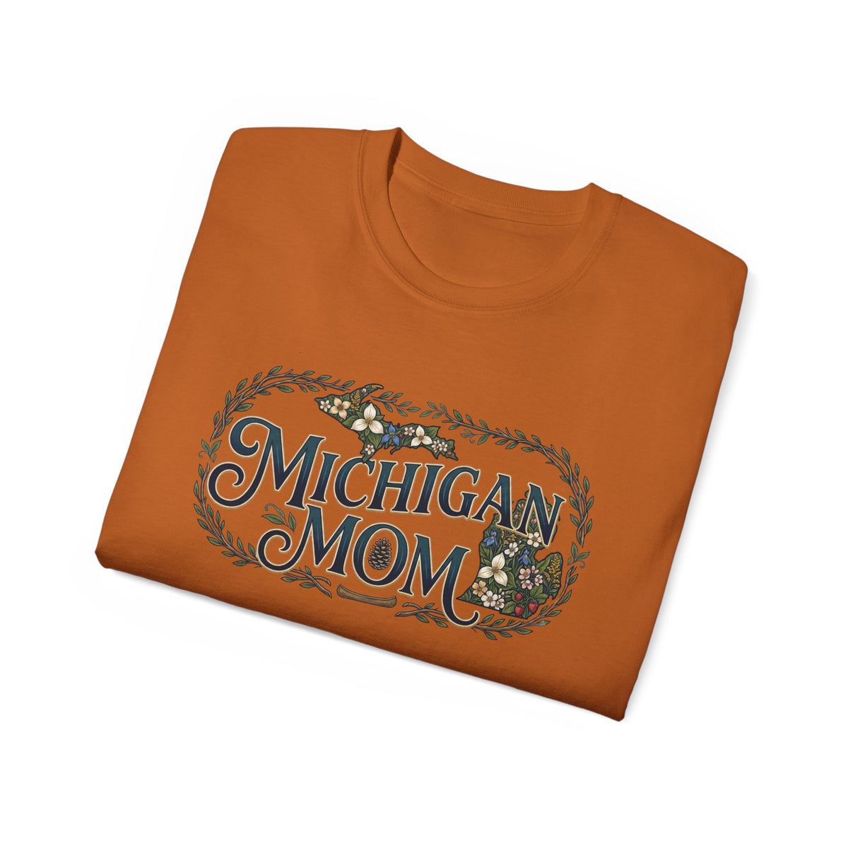 Michigan Mom T-Shirt – Floral State Pride Tee for Moms