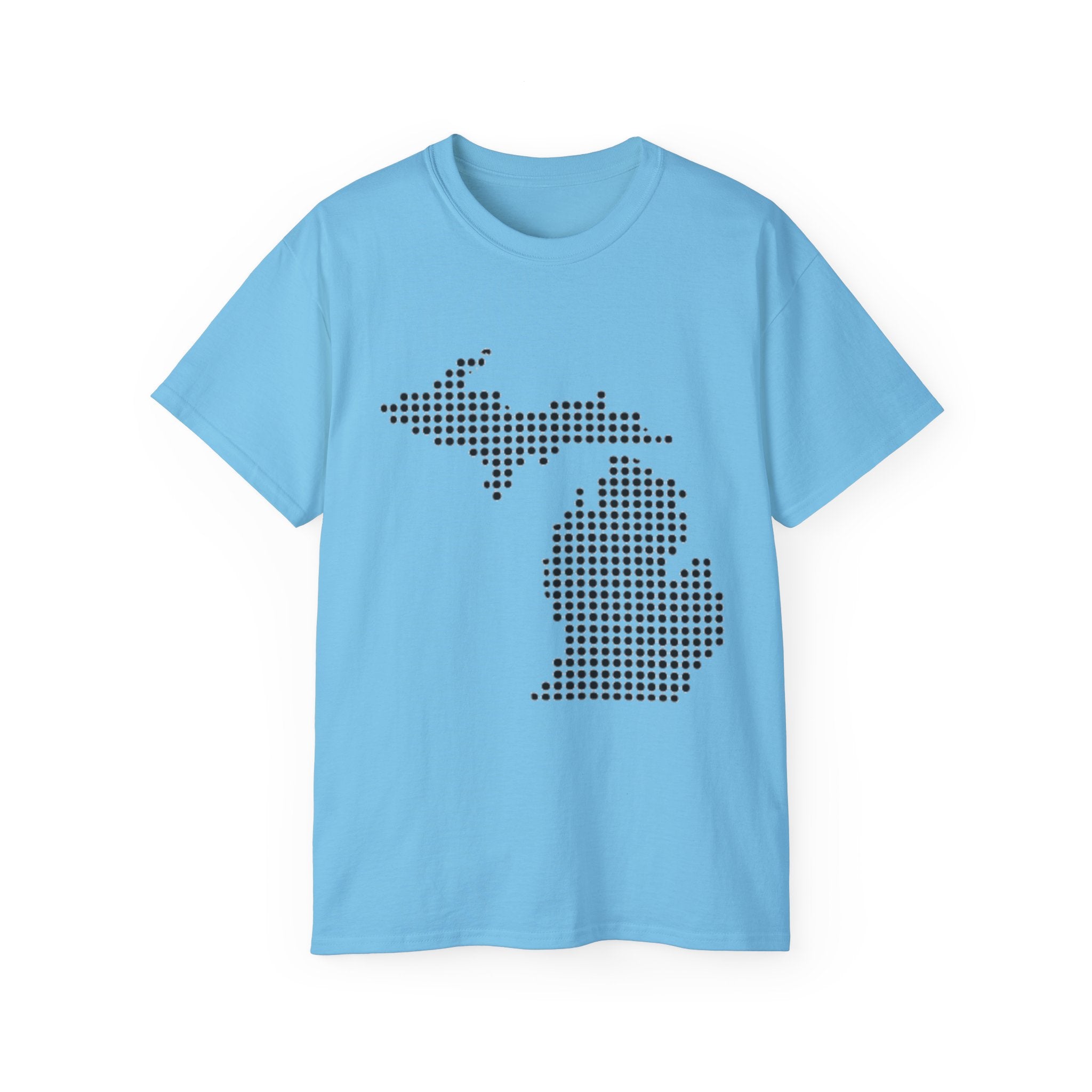 Michigan Dot Map T-Shirt — Minimal State Outline Tee