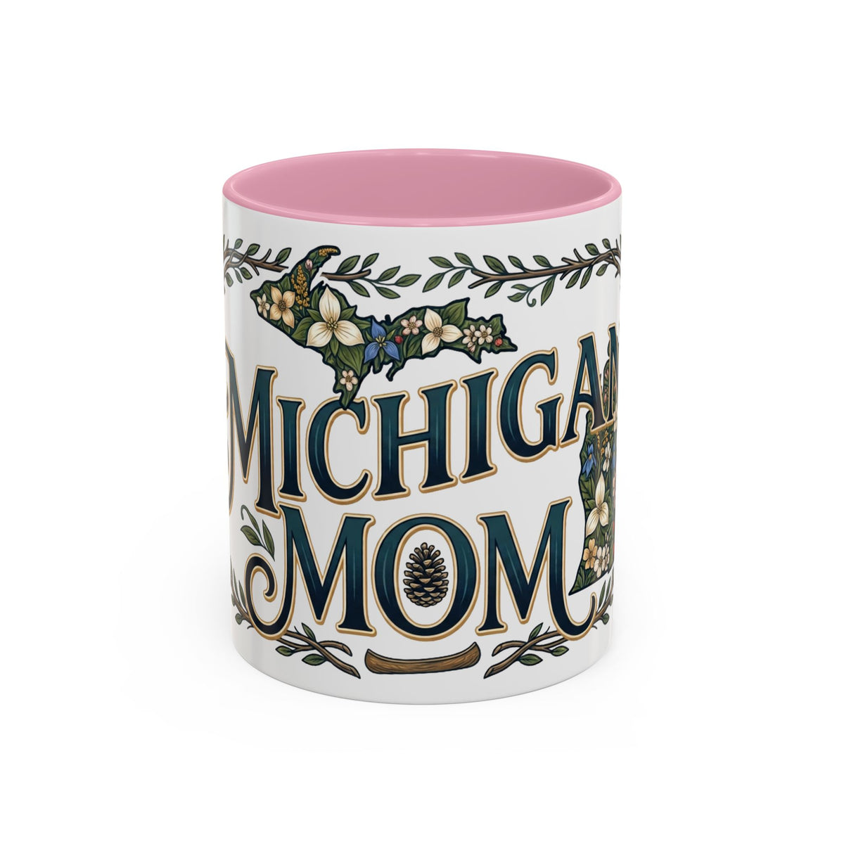 Michigan Mom Coffee Mug — Floral State Pride 11oz/15oz