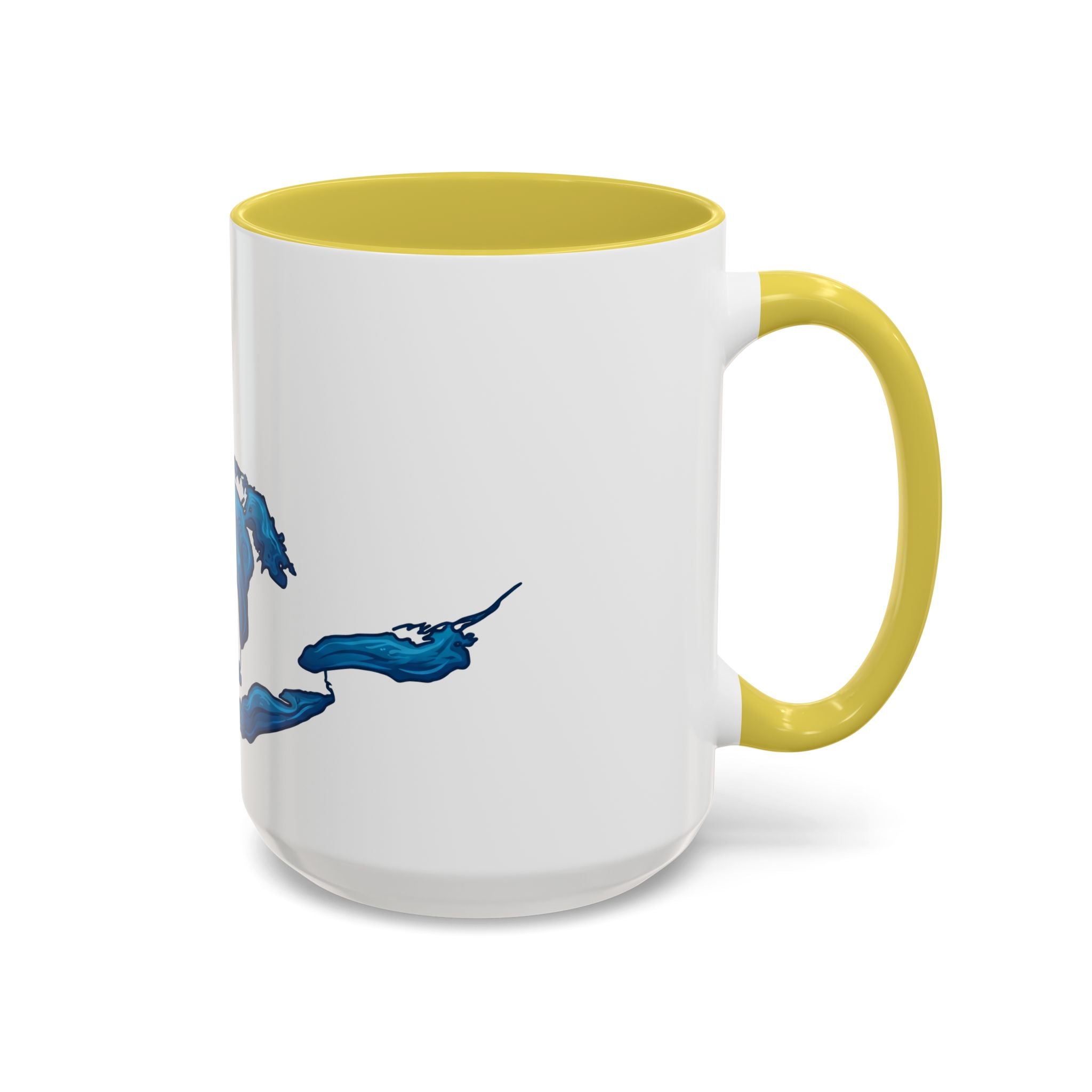 Great Lakes Blue Map Mug — Artistic Lake Michigan & Superior Coffee Cup (11oz/15oz)