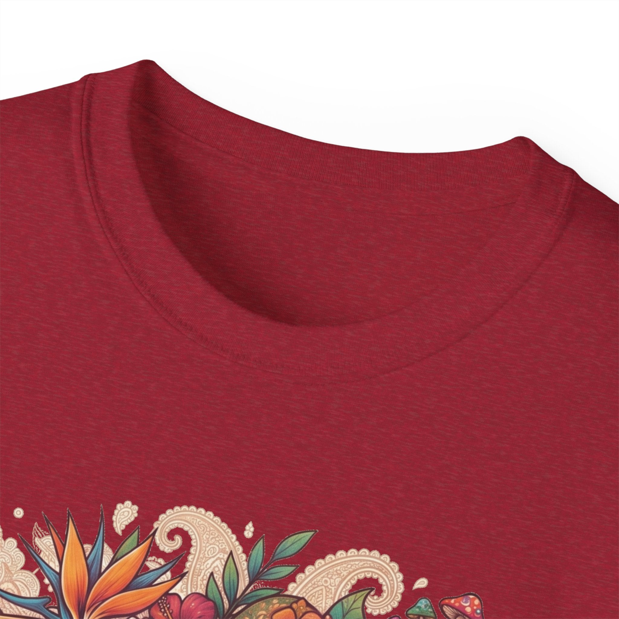Floral Ukulele T-Shirt — Tropical Guitar & Hibiscus Flower Tee