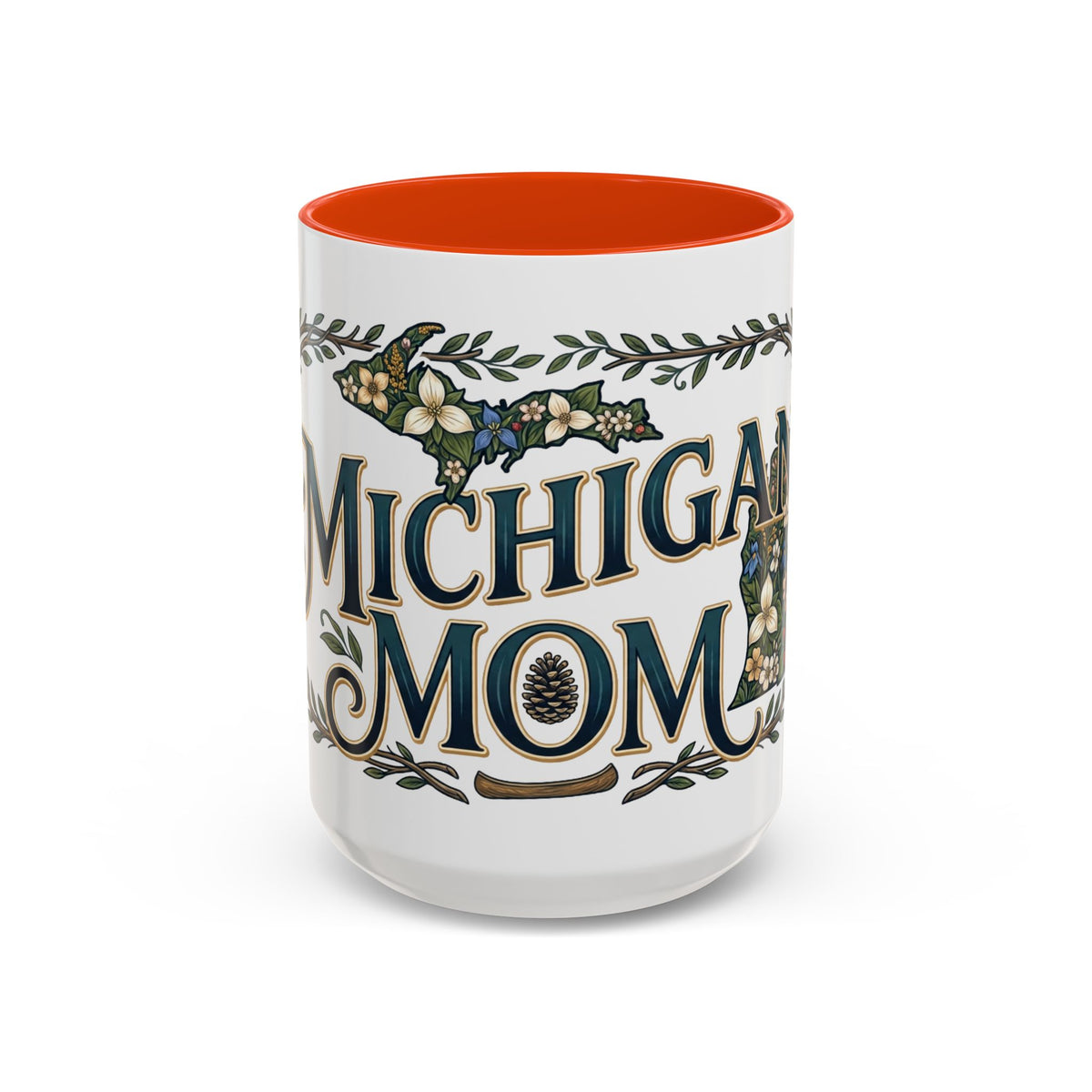 Michigan Mom Coffee Mug — Floral State Pride 11oz/15oz