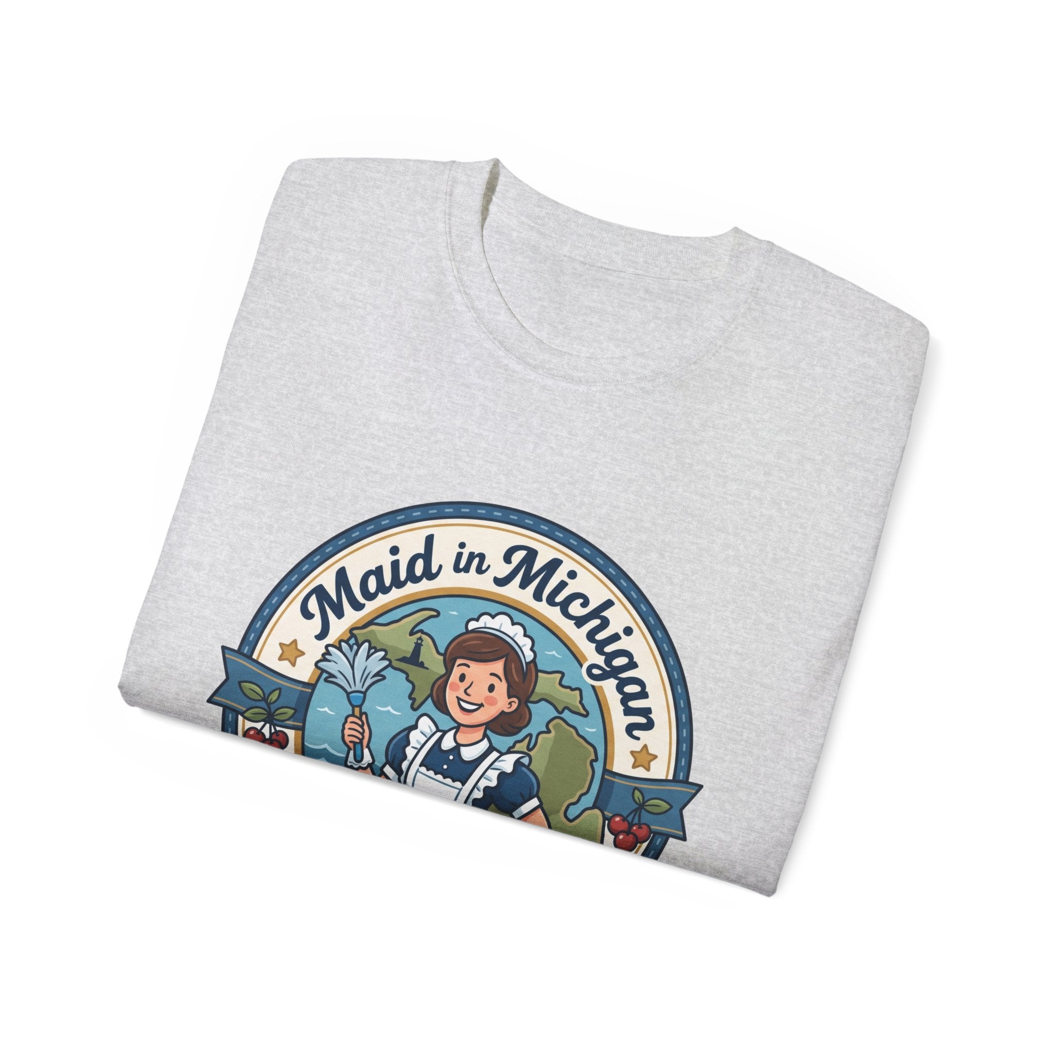 Maid in Michigan T-Shirt — Vintage Housekeeping Logo Tee