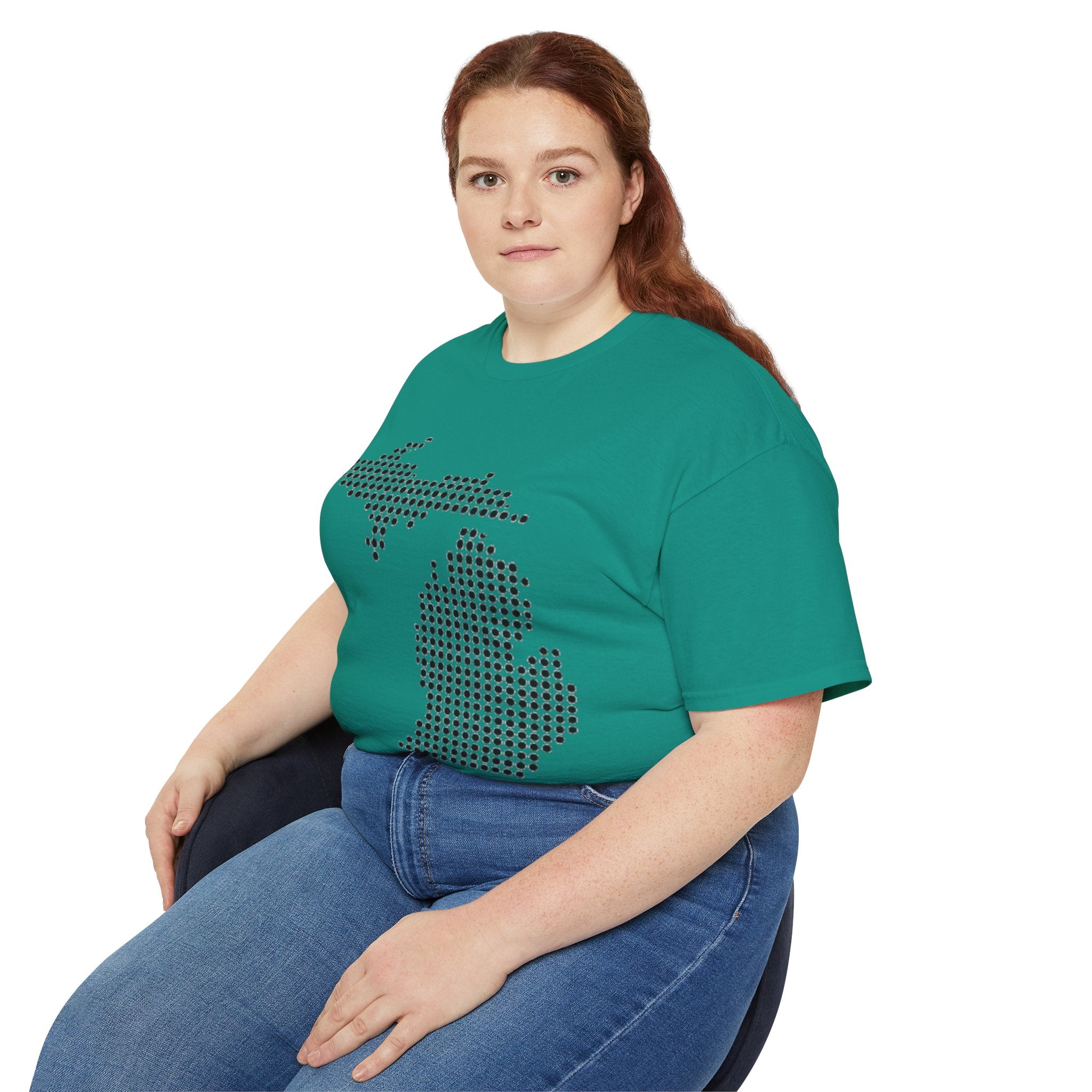 Michigan Dot Map T-Shirt — Minimal State Outline Tee