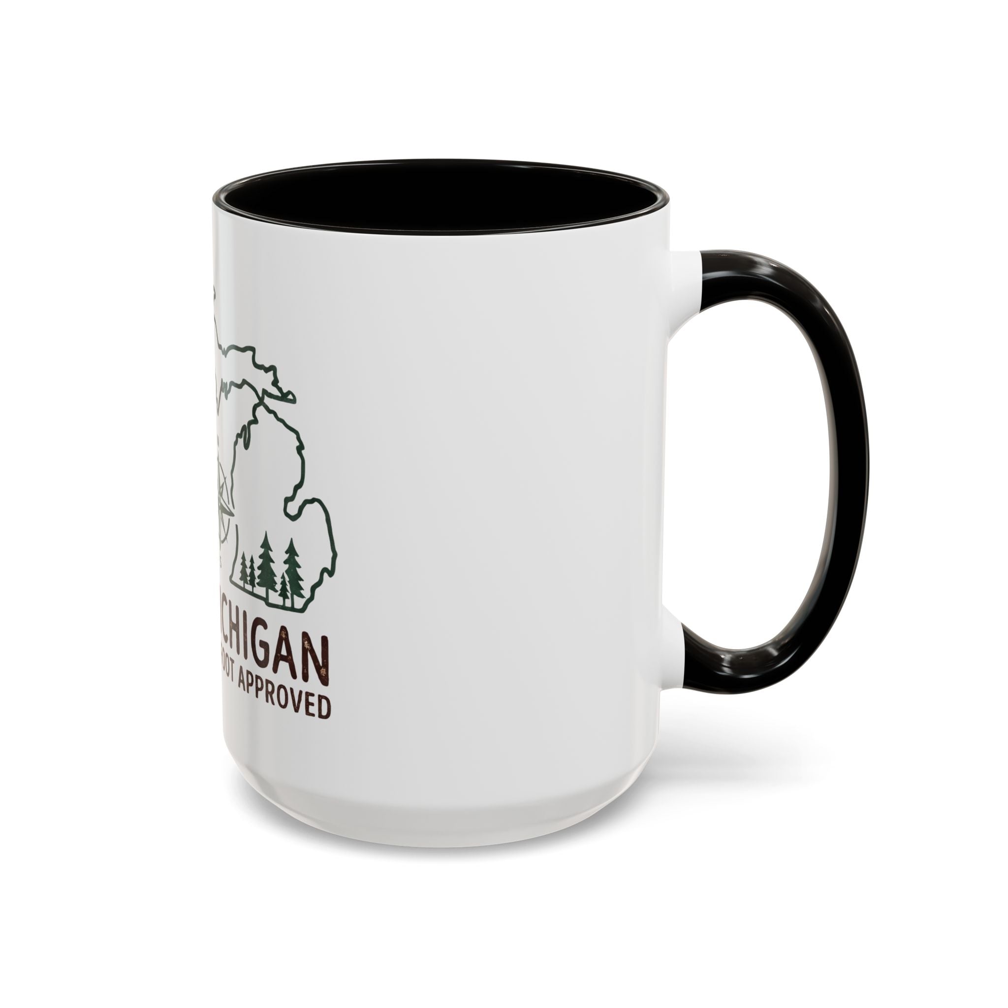 Michigan Bigfoot Approved Coffee Mug — Colorful 11oz/15oz Travel & Camping Gift