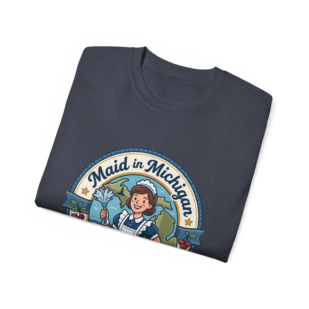 Maid in Michigan T-Shirt — Vintage Housekeeping Logo Tee