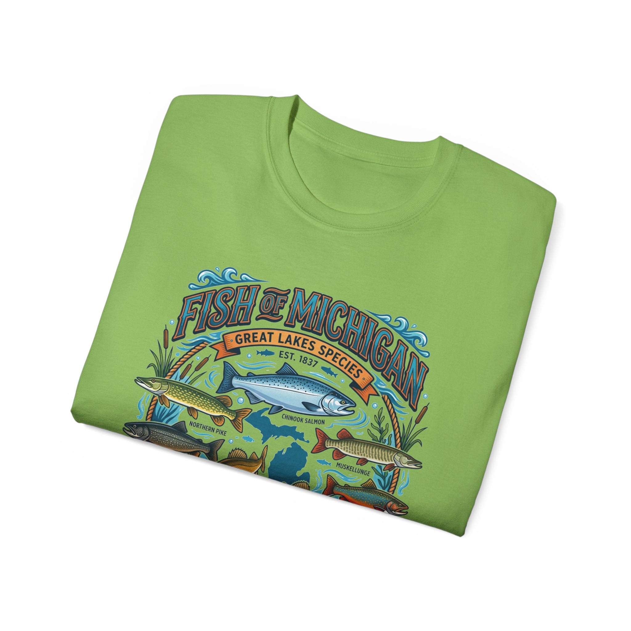 Michigan Fishing Species Tee — Freshwater Treasures Graphic T-Shirt