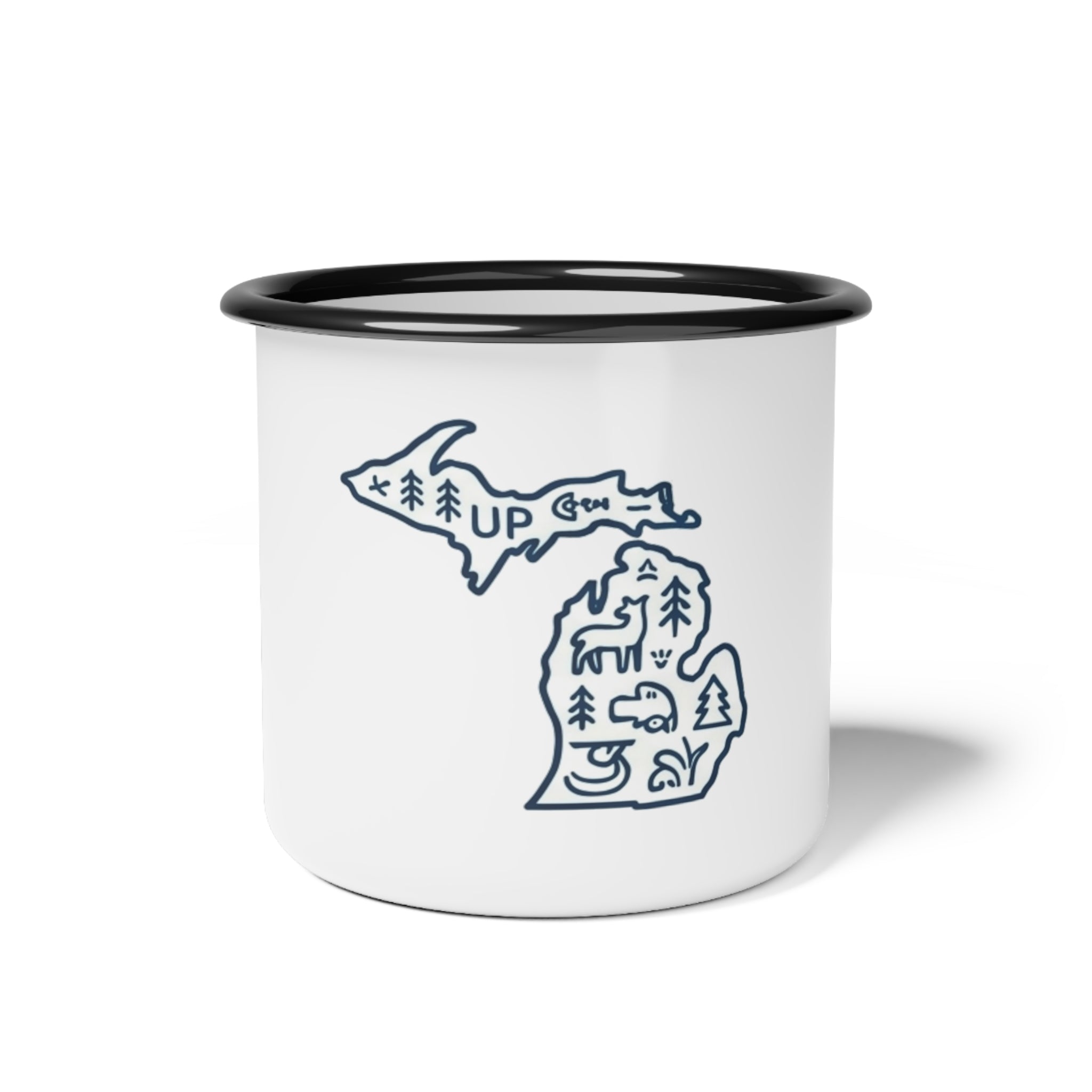 Michigan UP Map Camping Mug