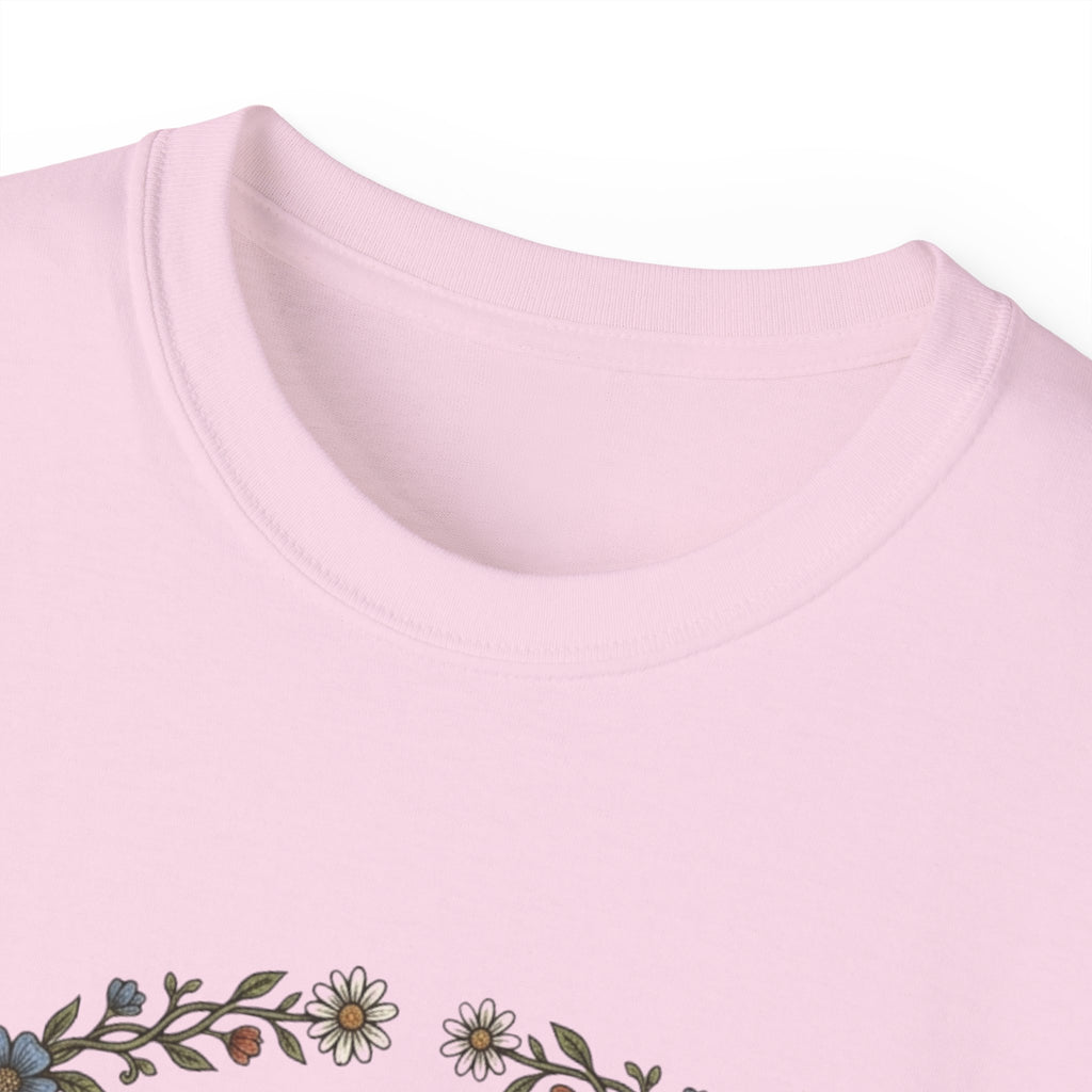 Folk Art Toad Banjo Tee — Floral Moonlight Frog Banjo  T-Shirt