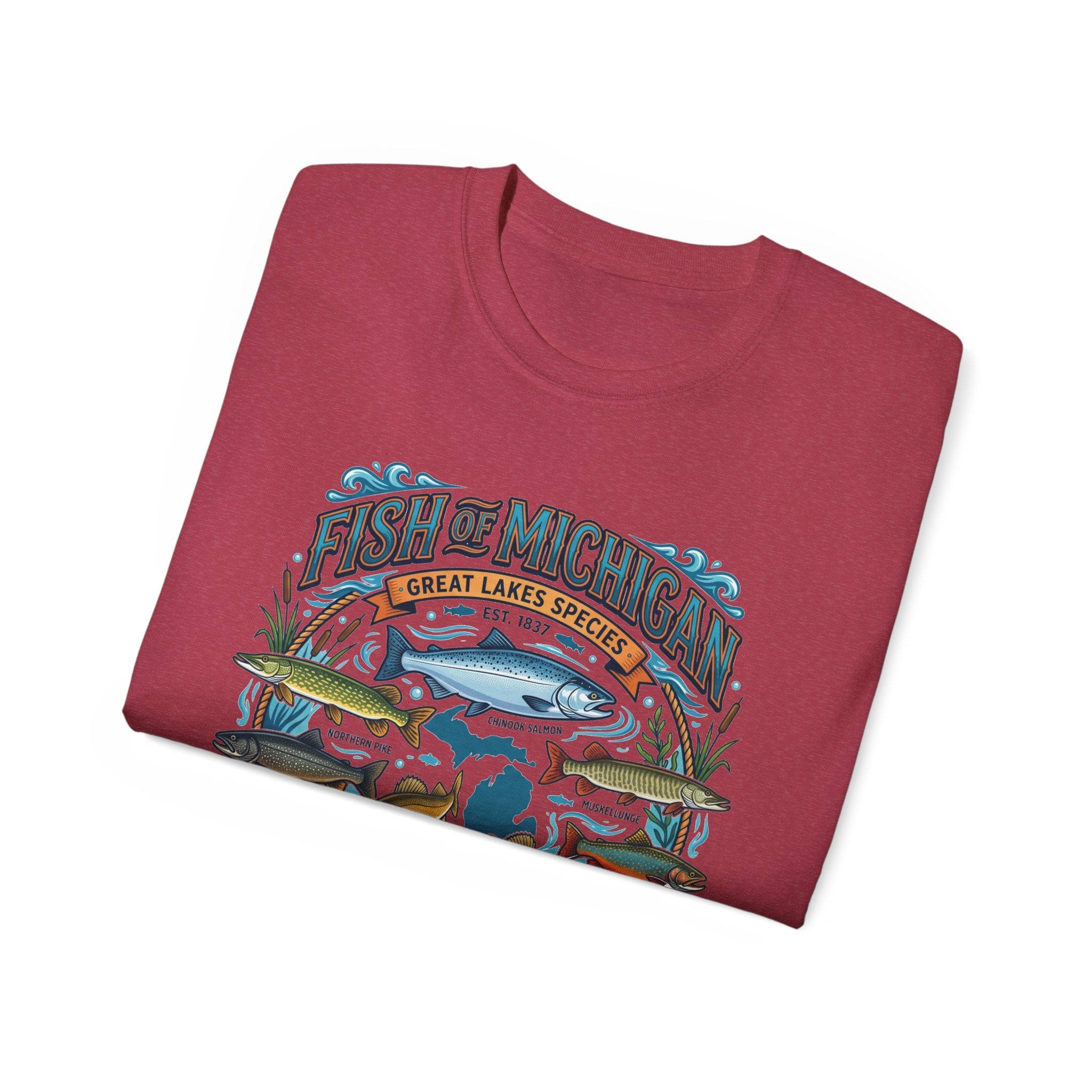 Michigan Fishing Species Tee — Freshwater Treasures Graphic T-Shirt