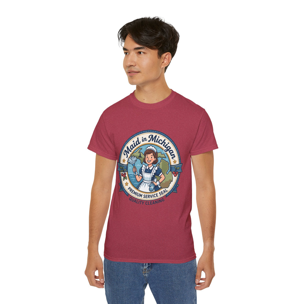 Maid in Michigan T-Shirt — Vintage Housekeeping Logo Tee