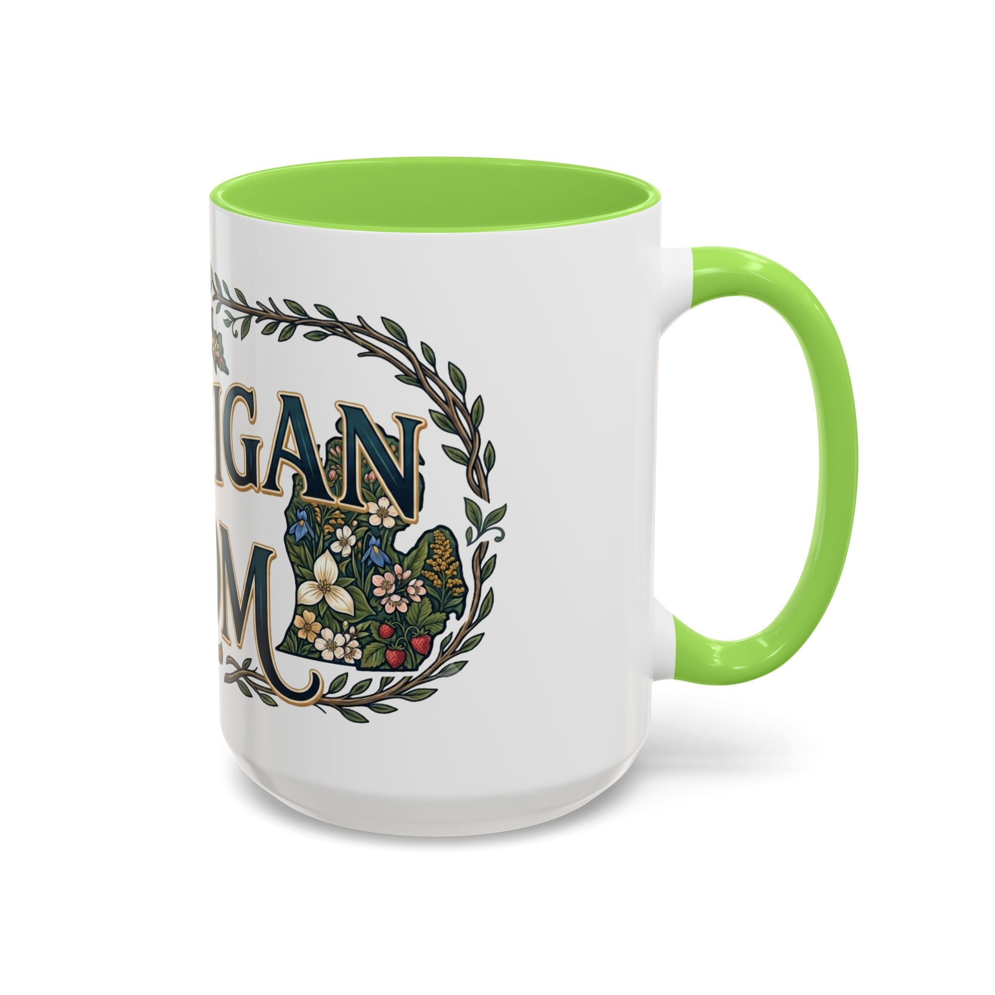 Michigan Mom Coffee Mug — Floral State Pride 11oz/15oz