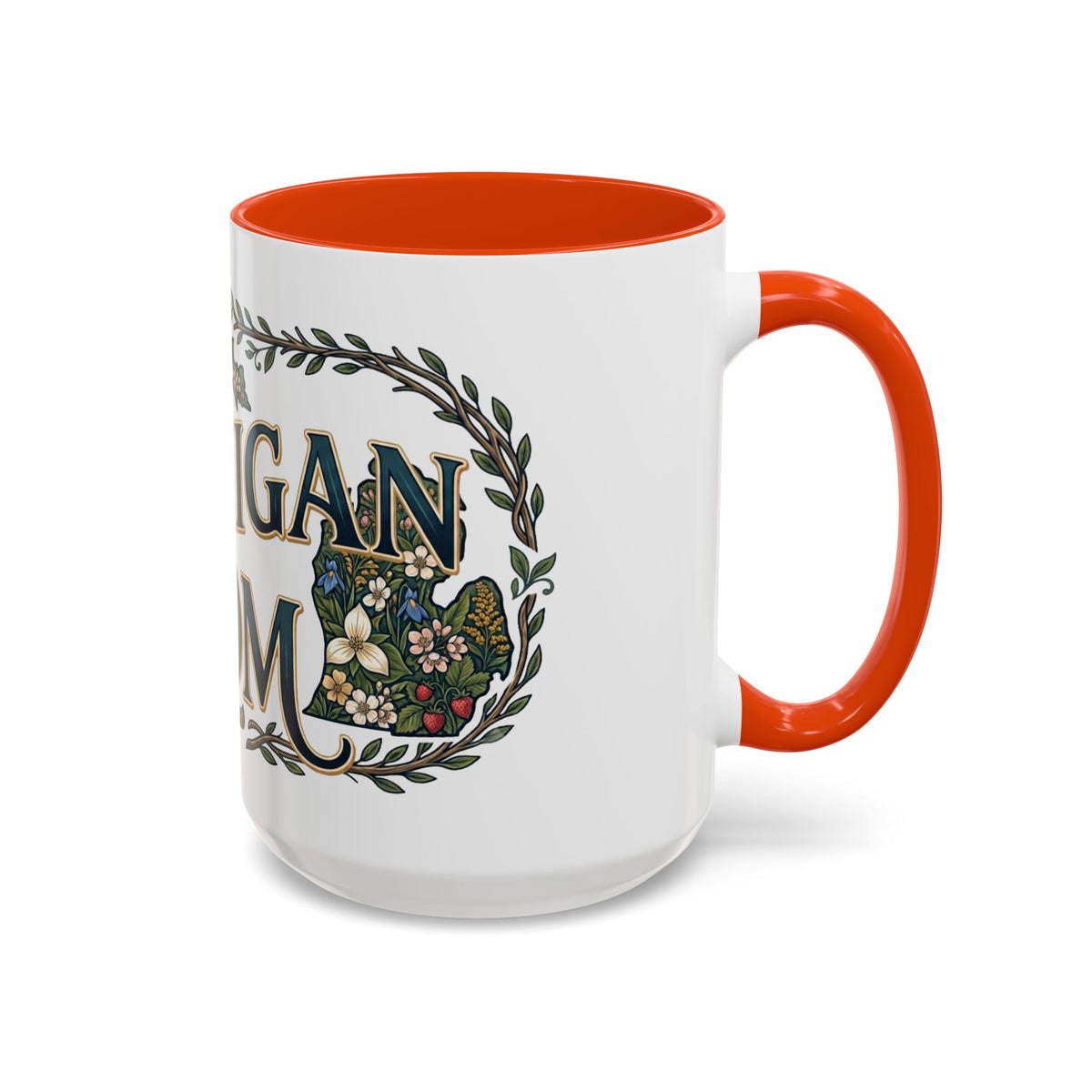 Michigan Mom Coffee Mug — Floral State Pride 11oz/15oz