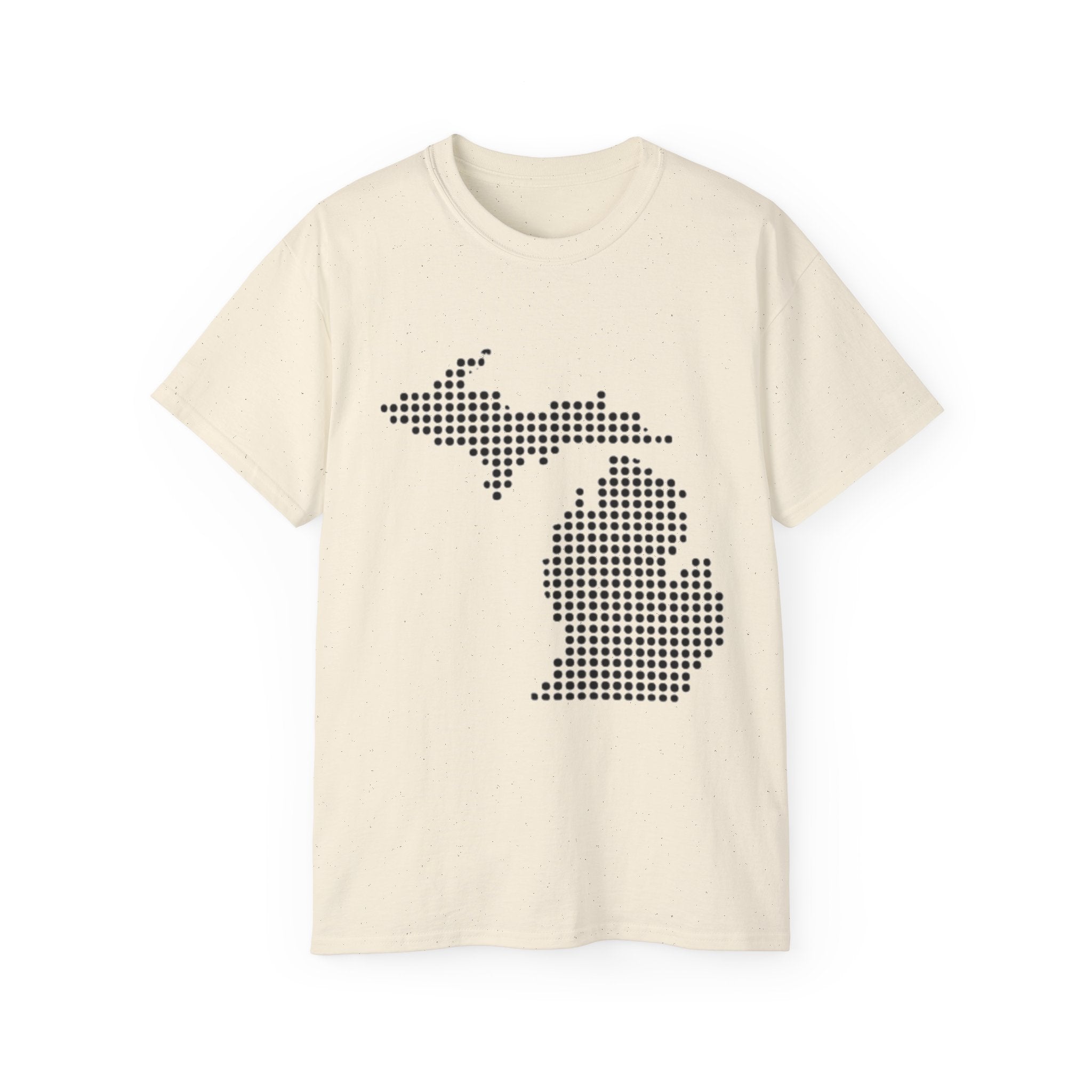 Michigan Dot Map T-Shirt — Minimal State Outline Tee