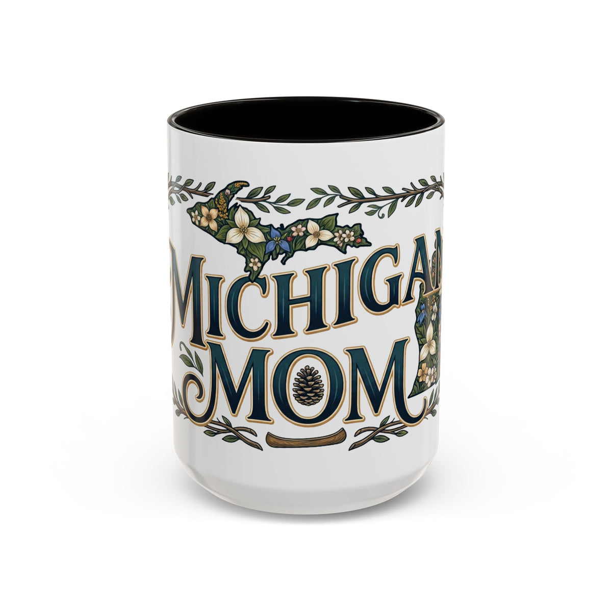 Michigan Mom Coffee Mug — Floral State Pride 11oz/15oz