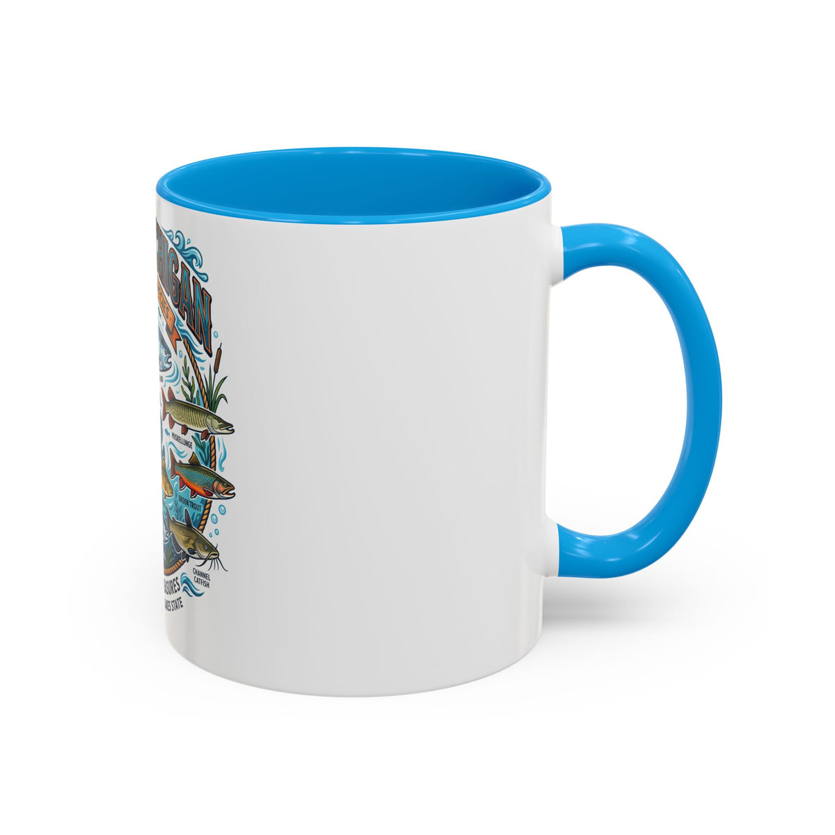 Fish of Michigan Mug — Great Lakes Freshwater Fish Illustration (11oz & 15oz)