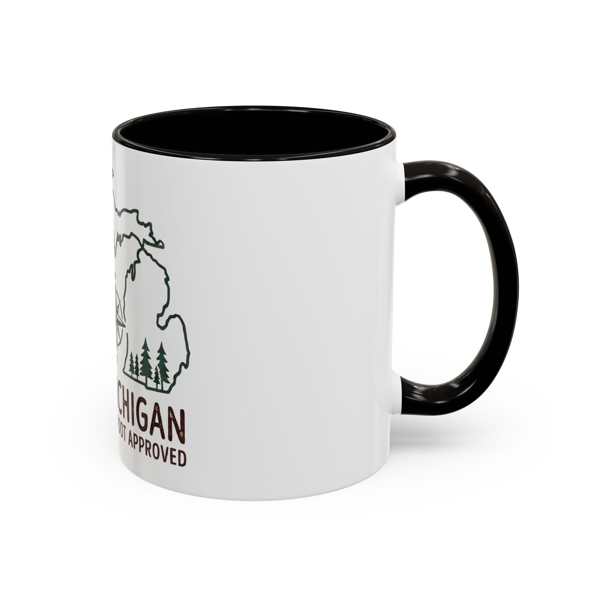 Michigan Bigfoot Approved Coffee Mug — Colorful 11oz/15oz Travel & Camping Gift