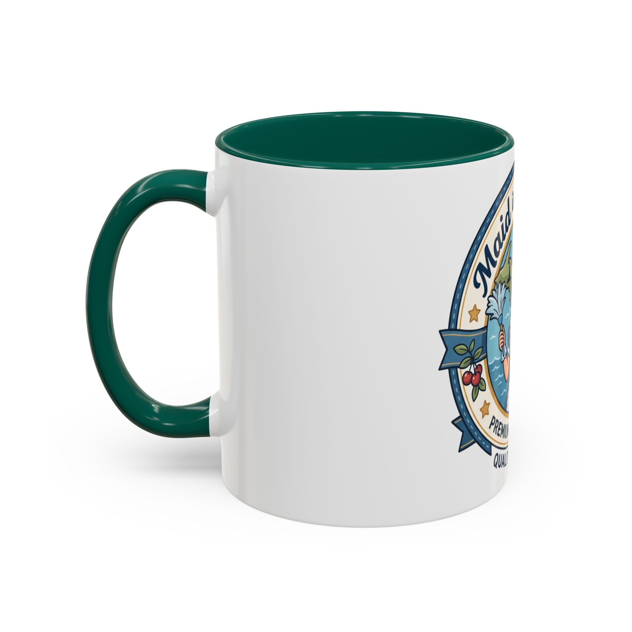 Maid in Michigan Coffee Mug — Retro Housekeeper Logo (11oz/15oz)