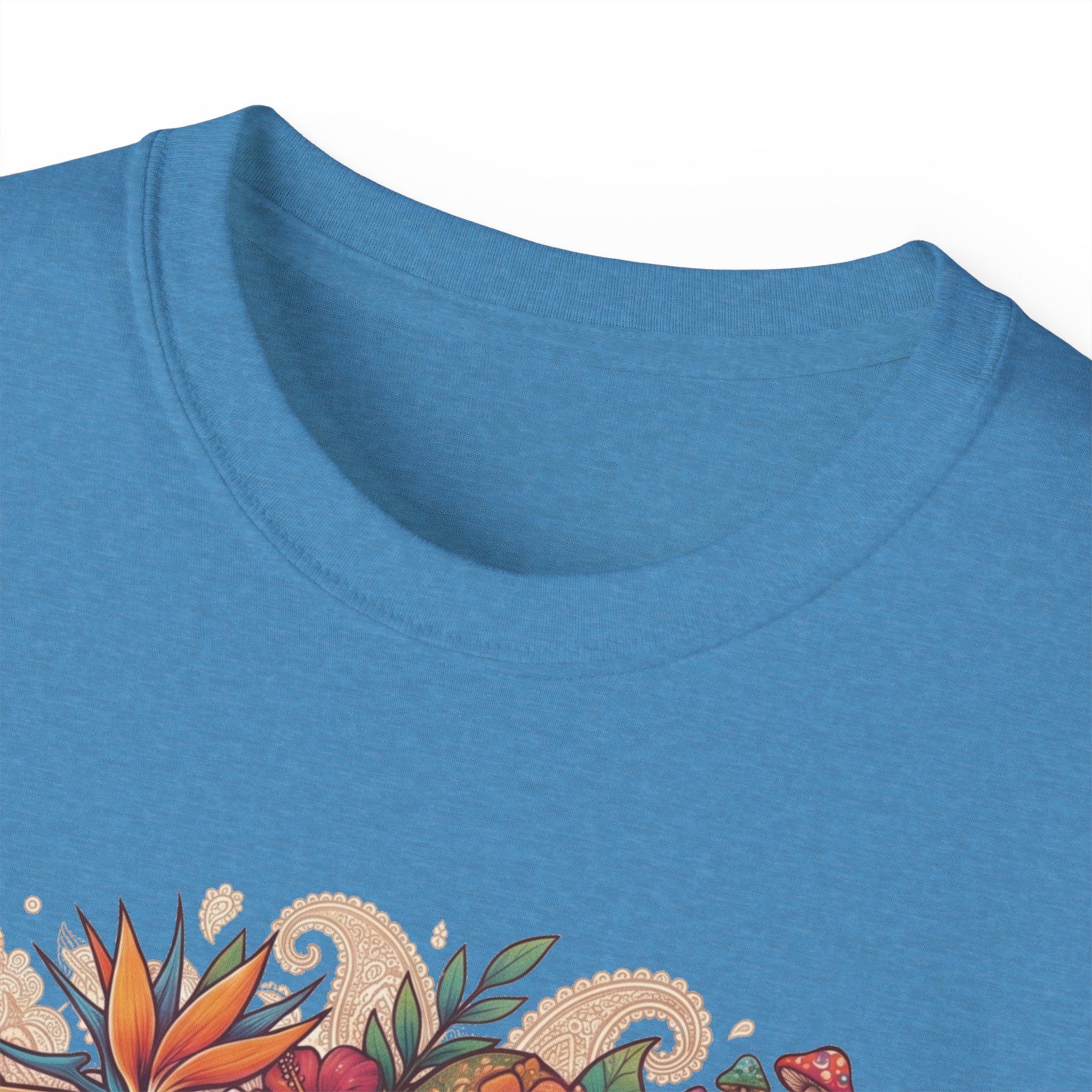 Floral Ukulele T-Shirt — Tropical Guitar & Hibiscus Flower Tee