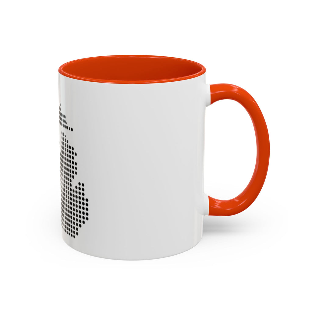 Michigan Dot Map Mug — Modern Minimalist Michigan State Coffee Cup (11oz/15oz)