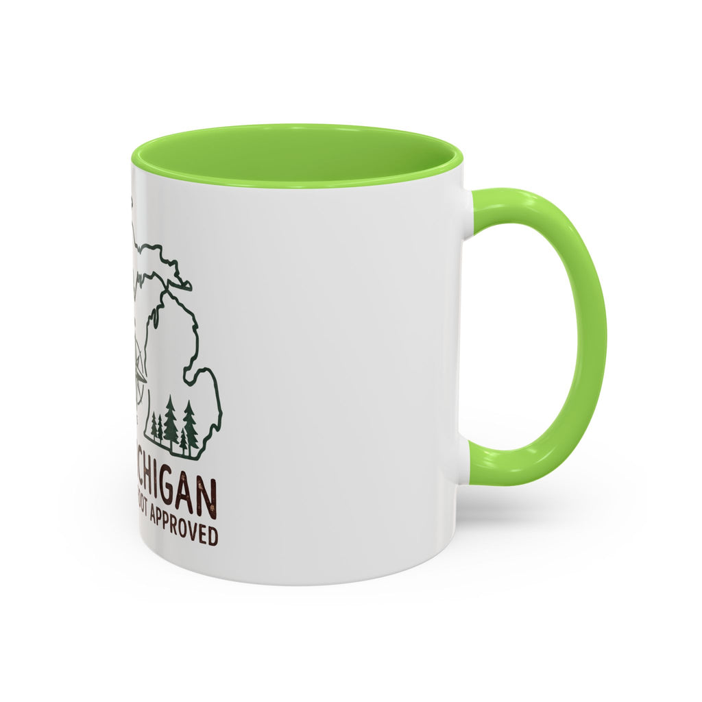 Michigan Bigfoot Approved Coffee Mug — Colorful 11oz/15oz Travel & Camping Gift