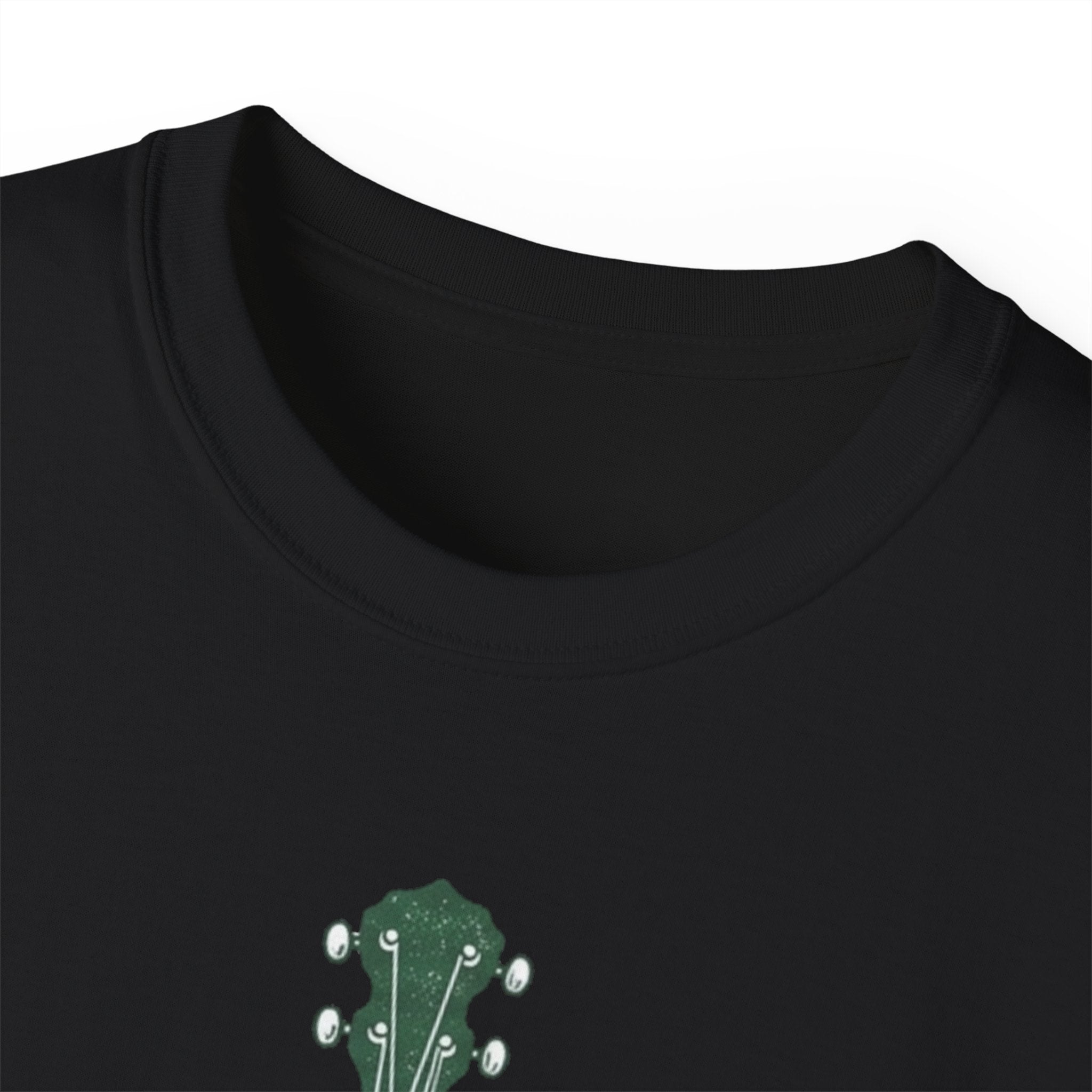 Floral Banjo Tee — Botanical Music Graphic T-Shirt